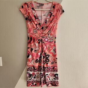 Y2K Muse V neck ruched flowy summer dress 8